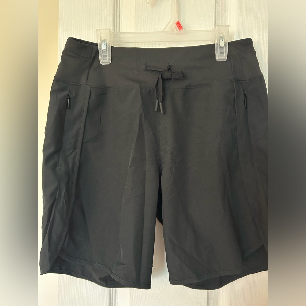 Women’s Willit Black Performance Drawstring Shorts.